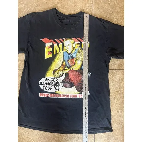 EMINEM Anger Management Tour 2002 Men's Black Shirt Large Vintage Rap God - Picture 4 of 6
